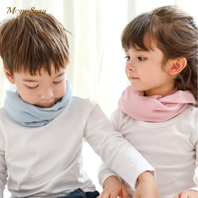 

Baby Girl Boy Warm Neck Ring Winter Scarf Velvet Toddler Teens Child Warm Elastic Windproof Solid NeckerChief Outdoor 2-15Y