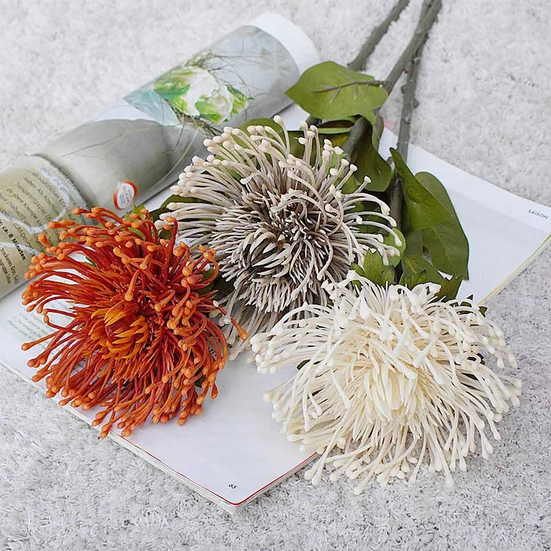 72cm Real Touch Pincushion Flower artificial king protea Faux Tropical flower Artificial plant DIY wedding home decor