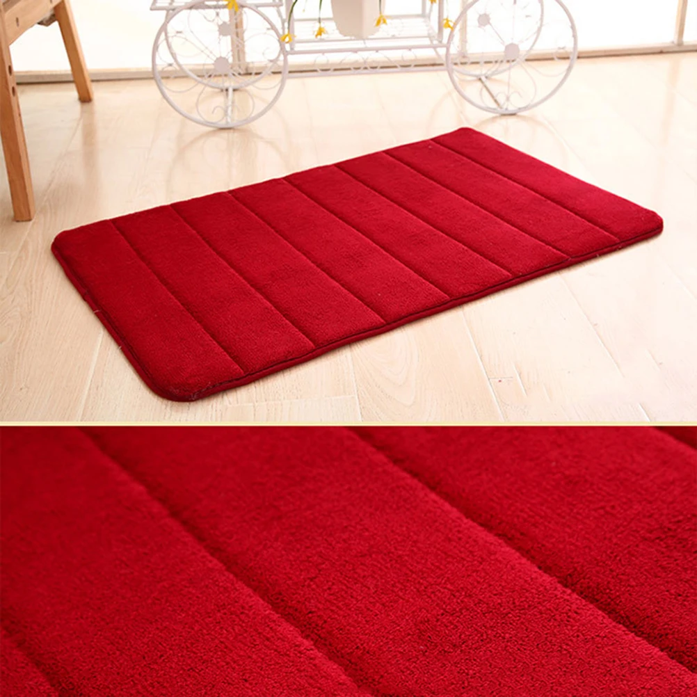 

Thick Memory Foam Mat Absorbent Non Slip Bathroom Kitchen Living Room Door Mats Warm Color Stylish Design Comfortable Feet Touch