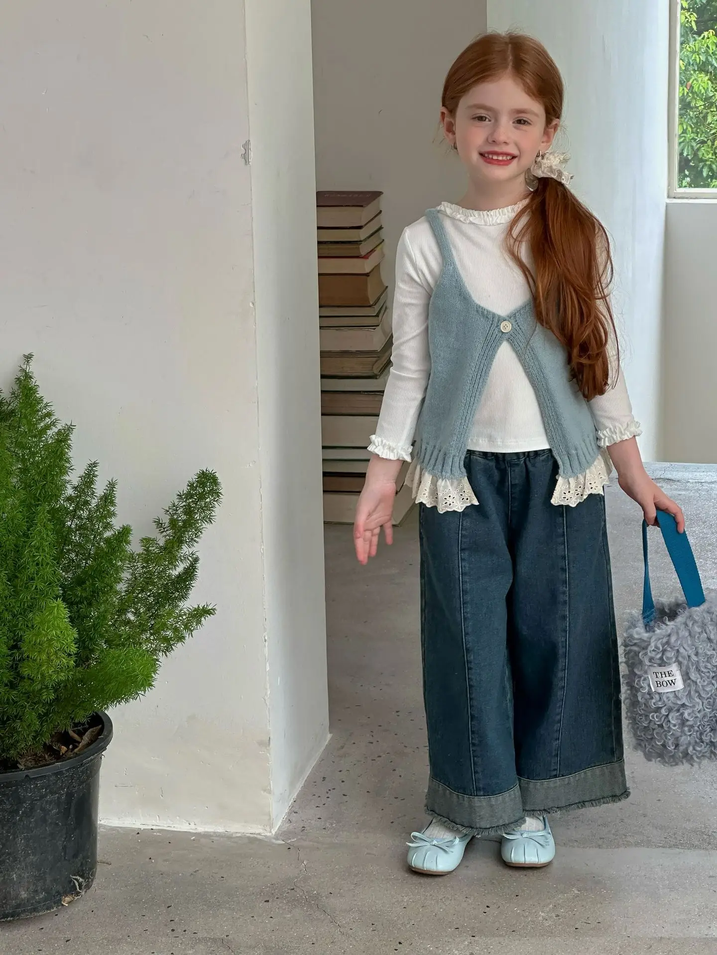 Girls Long-sleeved T-shirt Pure Cotton Spring and Autumn Children's Lace Bottoming Shirt Autumn Baby Girl Foreign Style Top
