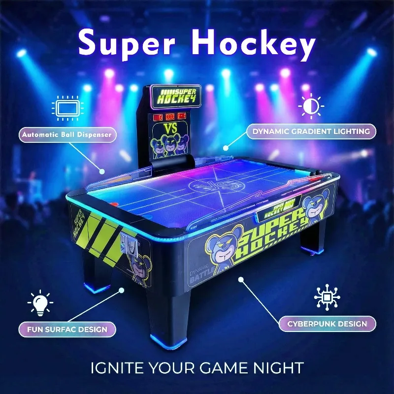 Custom Professional Metal Wood Air Hockey Table Arcade Game Machine Coin Operated Interactive Game Electronic Score Counter