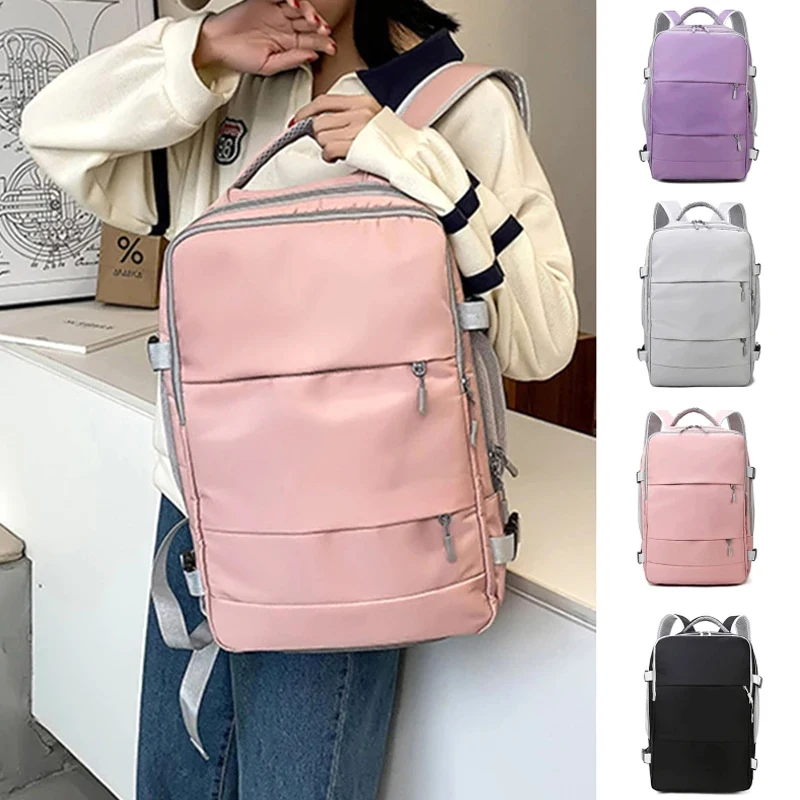 Travel Backpack Women Large Capacity Waterproof Anti-Theft Casual Daypack Bag With Luggage Strap & USB Charging Port Backpacks