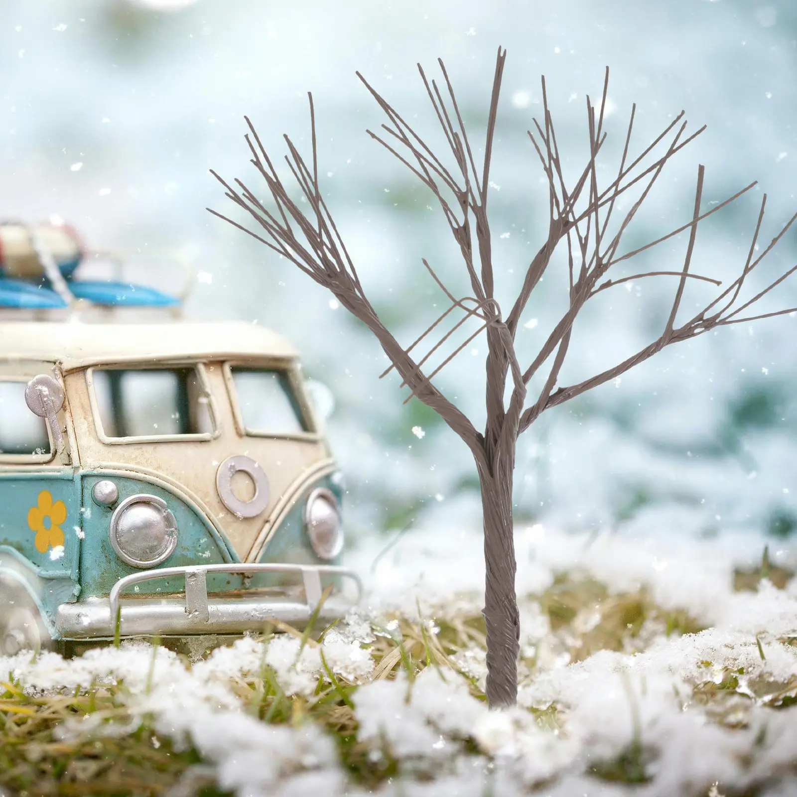 

10 миниатюрных деревьев сакуры с голыми ветвями для рукоделия, миниатюрных ландшафтов, поездов, железнодорожных макетов, диорам и декораций