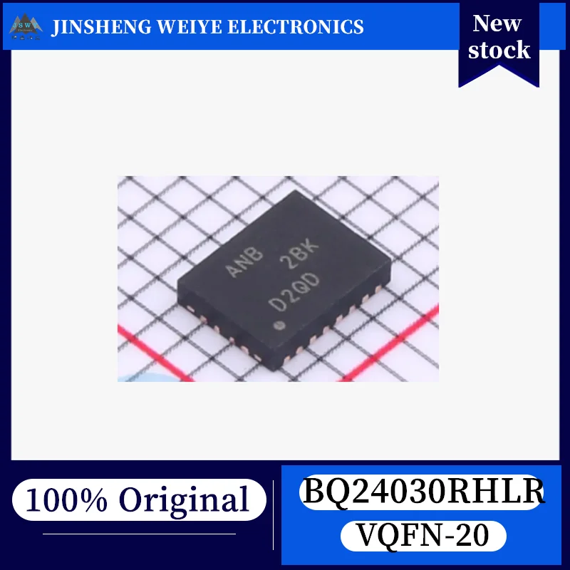 (1/5 Piece) BQ24030 BQ24030RHLR ANB QFN20 Single-cell Lithium Battery Linear Charging Management Chip, 100% New, in Stock