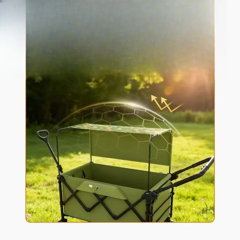 

RV outdoor camper foldable and lying portable trolley T16