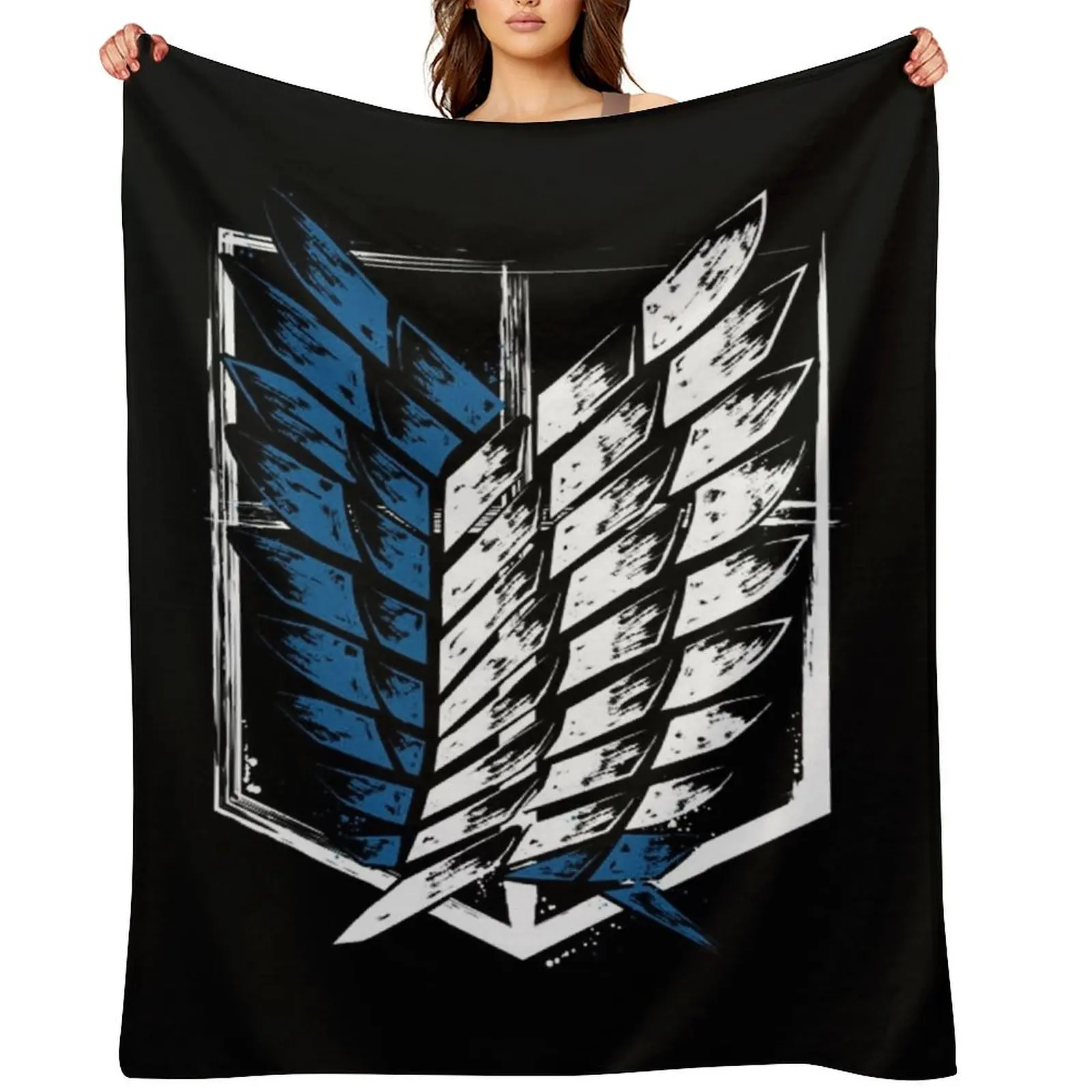 

Scouting Legion (SNK) Throw Blanket Flannel Fabric Sofa Quilt halloween Blankets