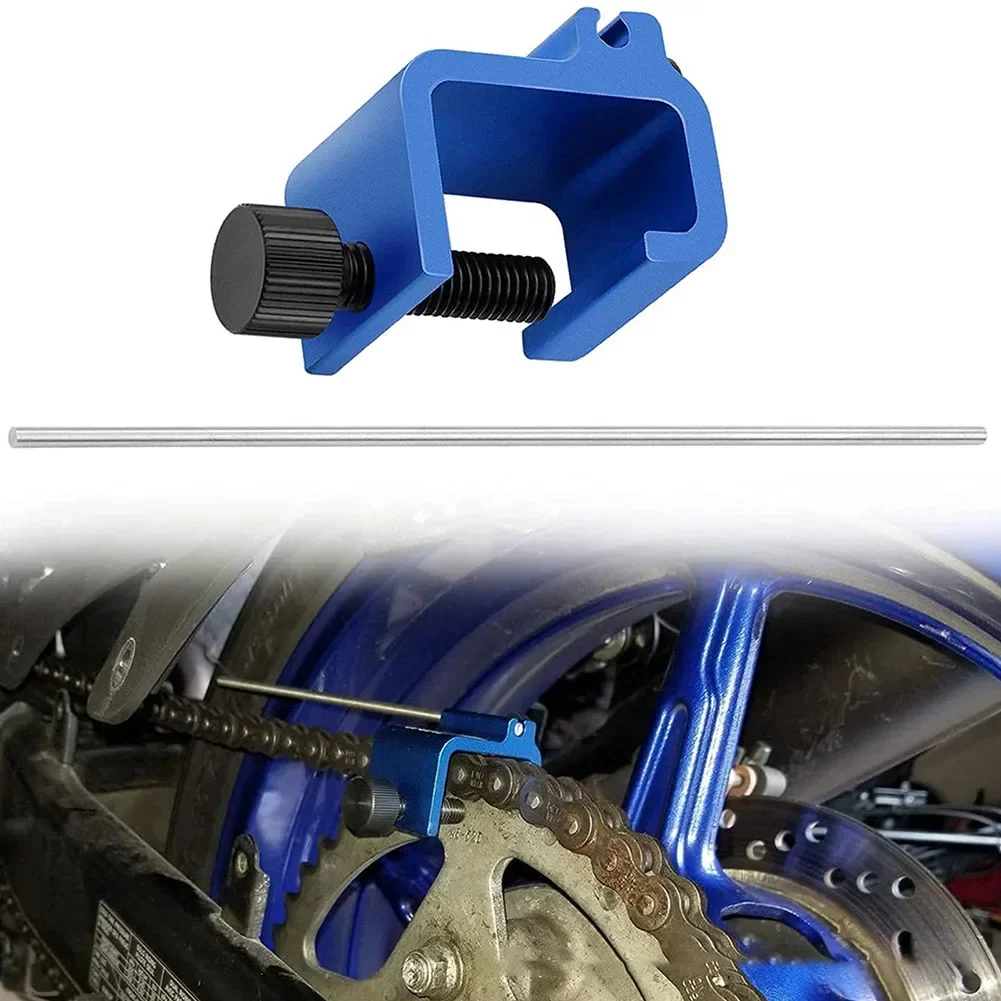 Chain Alignment Tool Suitable For Motorcycles And ATVs Quick Accurate Alignment Modification Enhancement Metal Material Blue