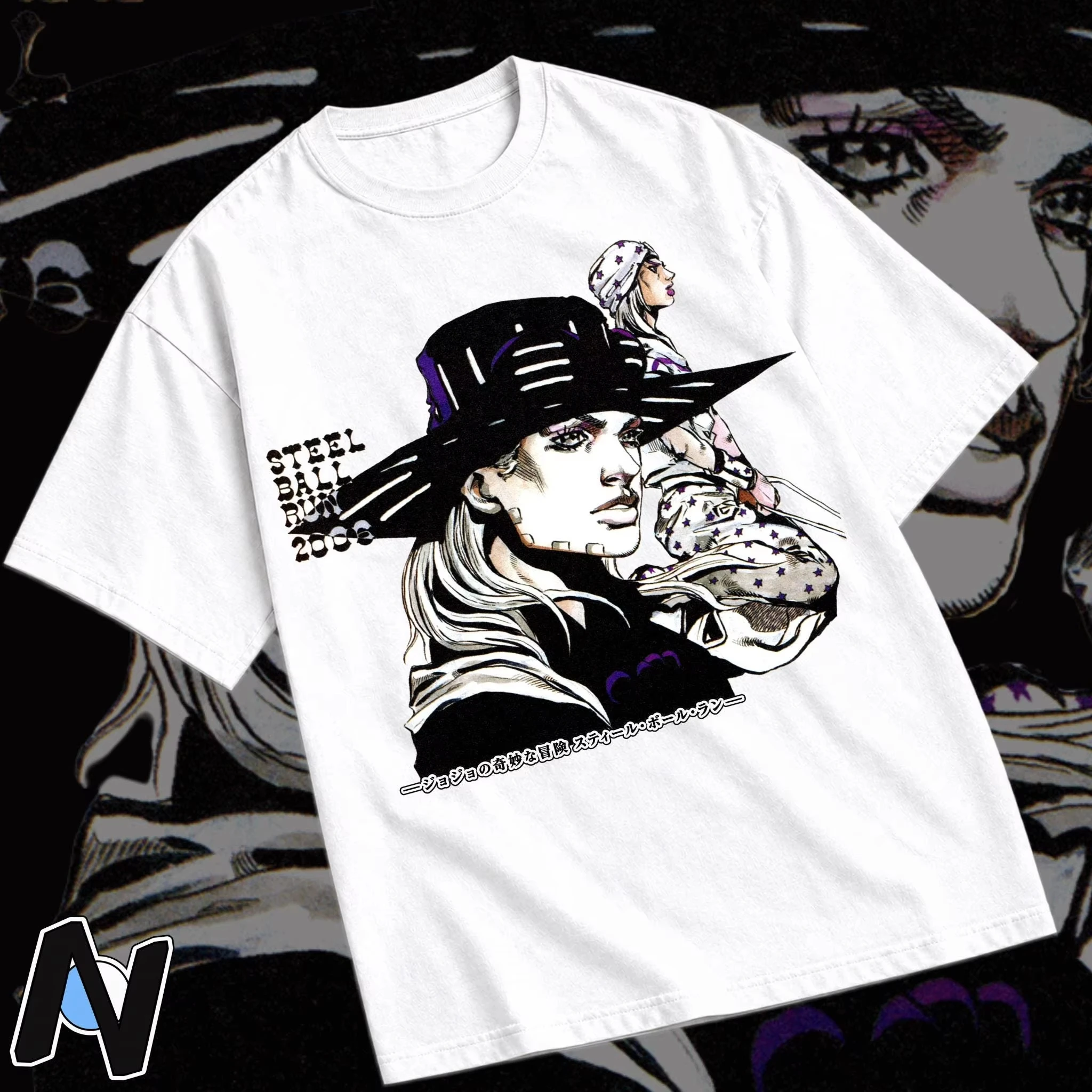 2026 New Oversized Unisex Anime JoJo Steel Ball Run Gyro Zeppeli Graphic T Shirt Streetwear Short Sleeve Tee
