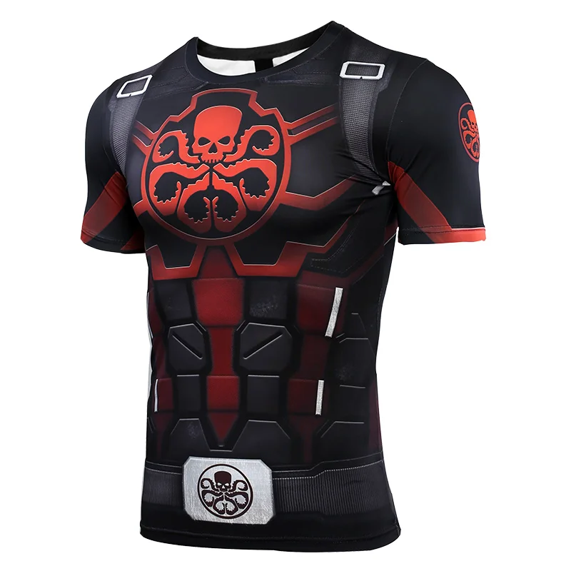 New Comics 3D Printed Bodybuilding T Shirt Men Fashion Compression Tshirt Cosplay Costume Short Sleeve Tops For Male