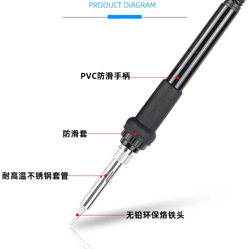 936 Soldering Station 907 Thermostatic Soldering Iron Handle 5 Pins 6 Holes 7 Holes Electric Soldering Iron Replacement Handle