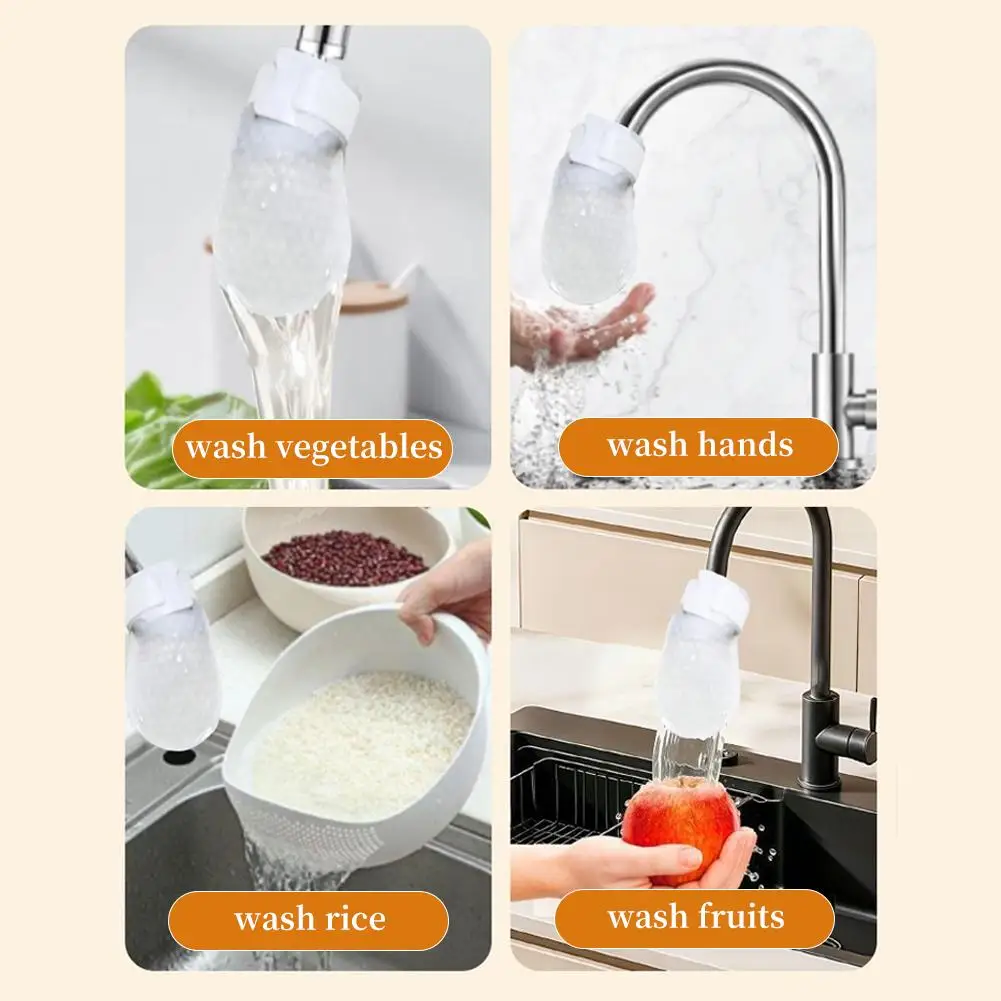 Faucet Filter Pads High Density PP Cotton Multi Layer Filtration Universal Fit Kitchen Bathroom Hot Cold Water Reusable Straps view 3