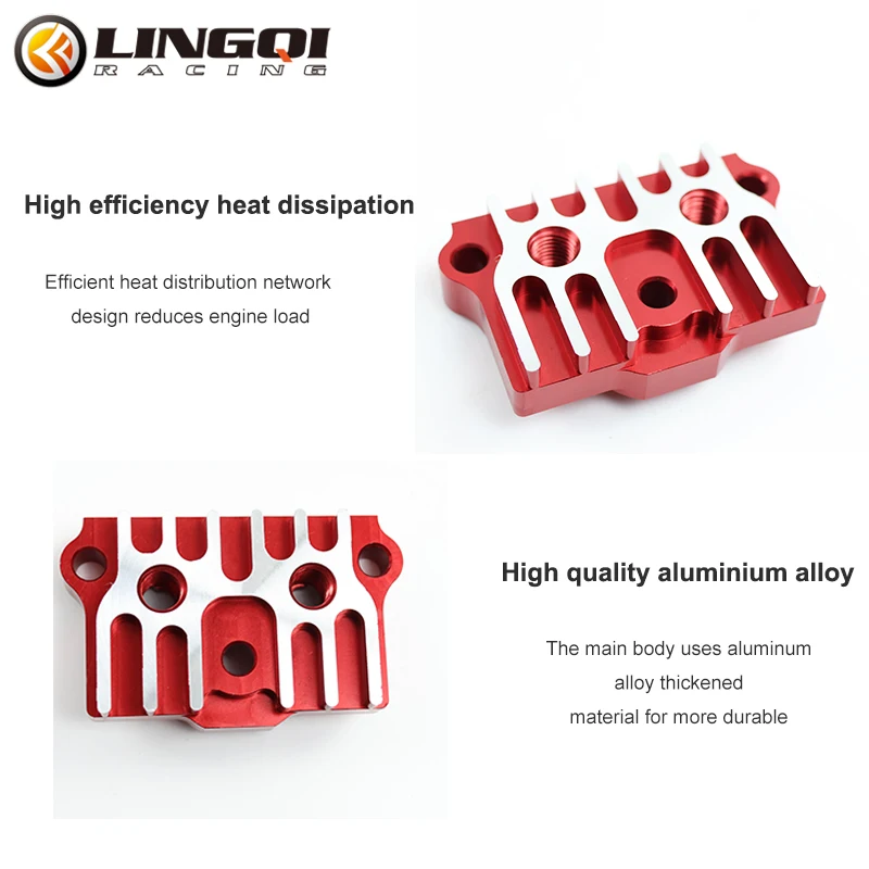 LINGQI Universal Motorcycle Accessories CNC Oil Cooler Radiator Part Cylinder Cover For Most 110cc 125cc 150cc Pit Bike