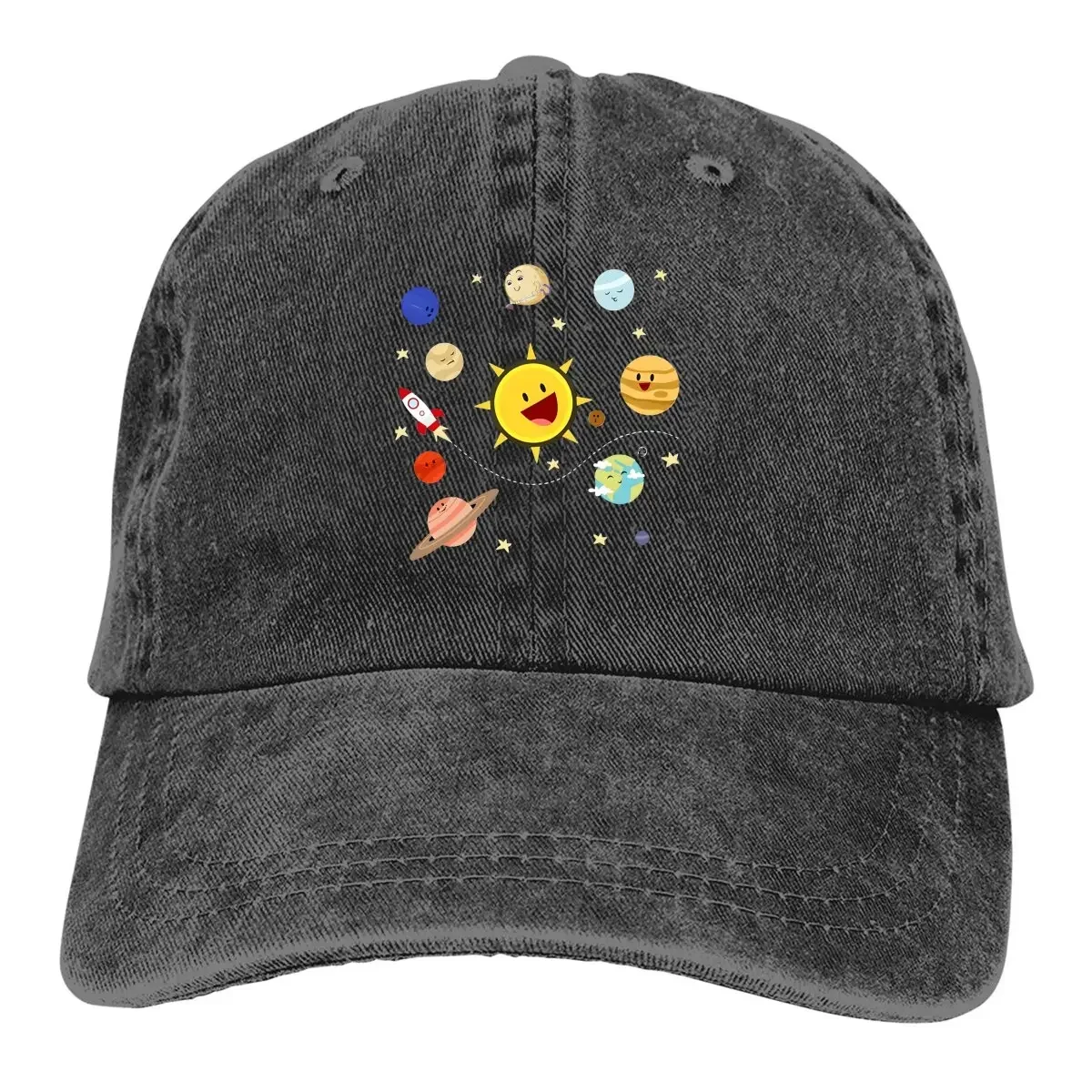 Many Lands Under One Sun Multicolor Hat Peaked Women's Cap Cute Painting Personalized Visor Protection Hats