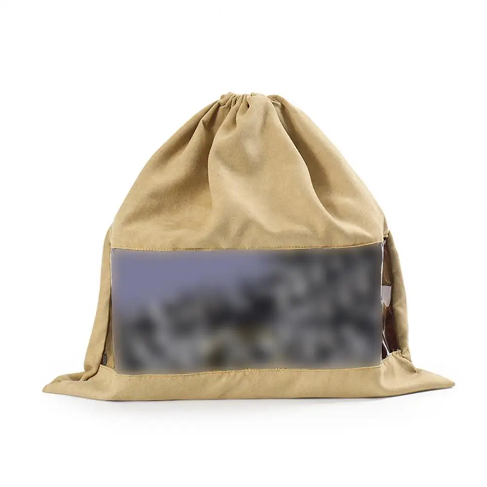 Soft Bag Cover 5pcs Velvet Dust Proof Storage Bags with Clear Window Drawstring Handbag Organizer Purse Shoe Protective Covers