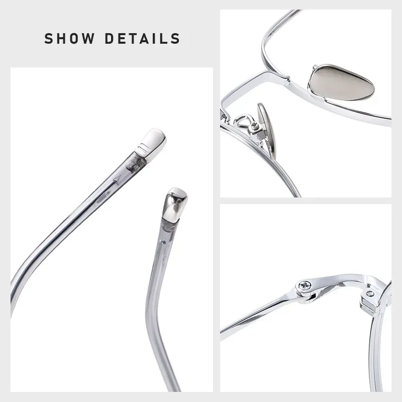 

Fashion Eyewear Eyeglasses Frame Optical Prescription Titanium Glasses Polygons Retro ComfortableFor Women Myopia Progressive