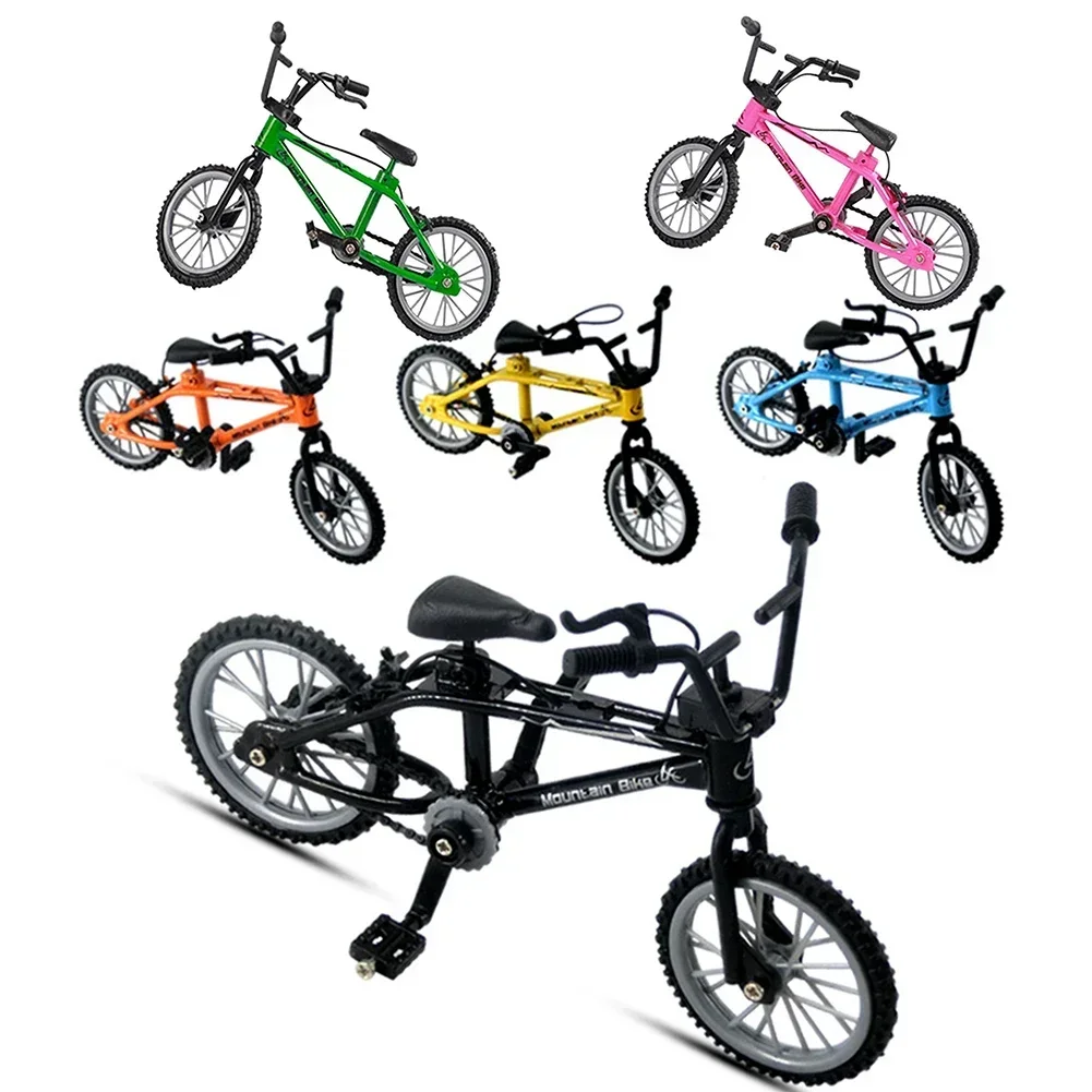 Simulation Mini Finger Bicycle Bike Toys With Brake Rope For RC Model Crawler Truck Car Decorative Accessories