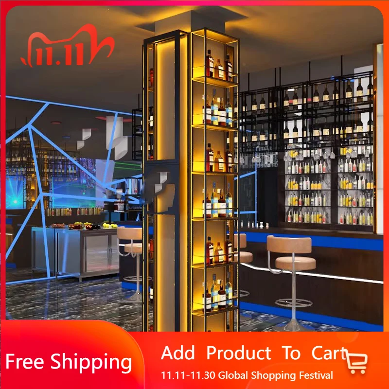 ตู้โชว์เครื่องดื่ม ตู้เก็บไวน์ ตู้บาร์ ชั้นวางของร้านอาหาร ตู้โชว์สินค้าหรูหรา ตู้บาร์โชว์ไวน์ ตู้กระจกสูง เฟอร์นิเจอร์สำหรับเครื่องดื่ม