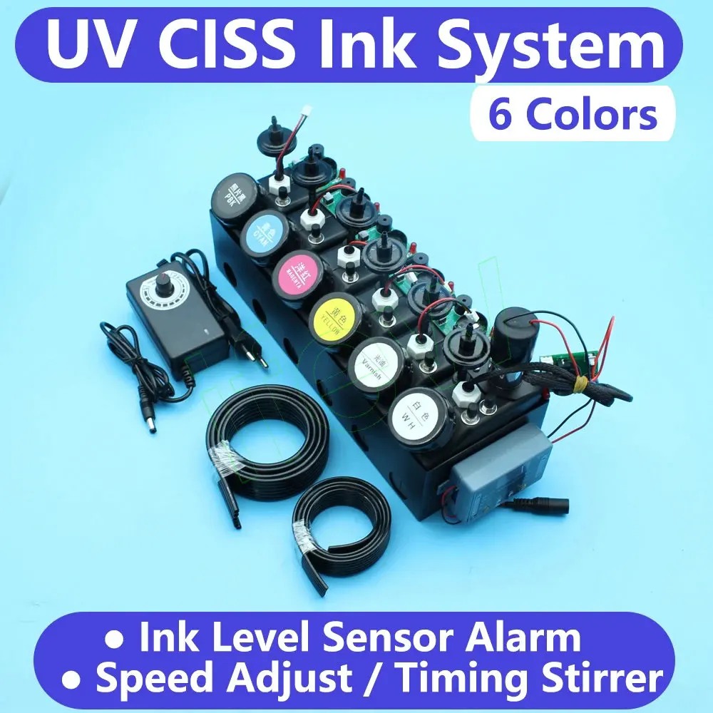 Imagem -03 - Sistema uv Dtf Ciss White Ink Tank Kit Dispositivo Máquina com Agitador Mixer Verniz Led Ink Temporizador Agitador Kit