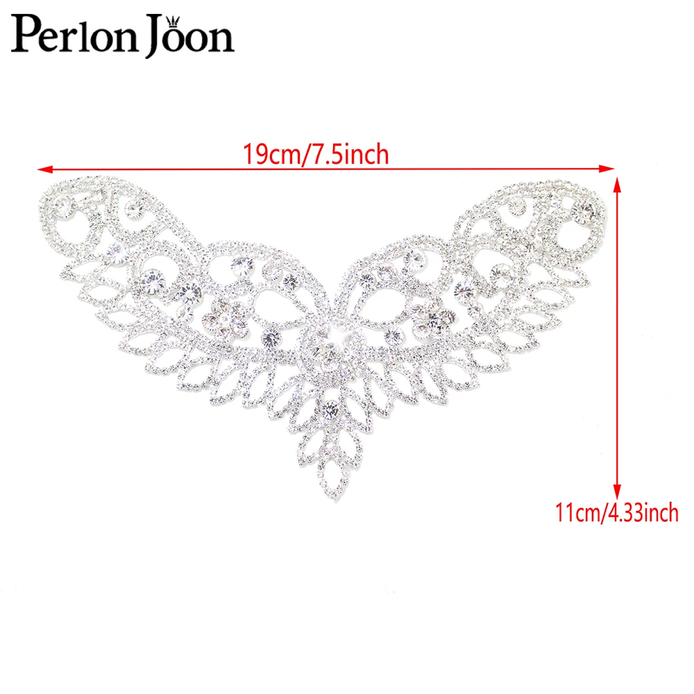 DIY welding Crystal patch Rhinestone Neckline for the wedding dress  hand sewing Clothing Accessories YL006