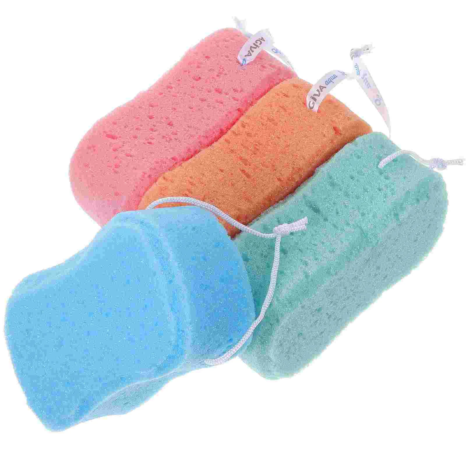 Bath Sponge, 8pcs Exfoliating Scrubber Body Cleaning Sponge Shower Pouf Loofah ( Assorted Color )