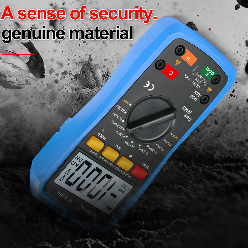 

SNAKOL SK515A 1000V Insulation Resistance Tester Earth Ground Resistance Meter Digital Ohmmeter Electrical Megometer