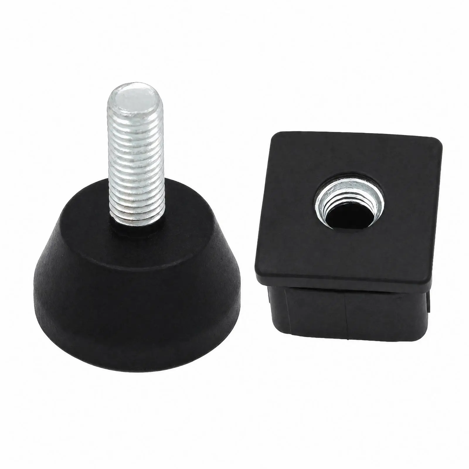 Plastic Metal Table Foot Leveler Pad Set with Threaded Rod for Recreational Game Table