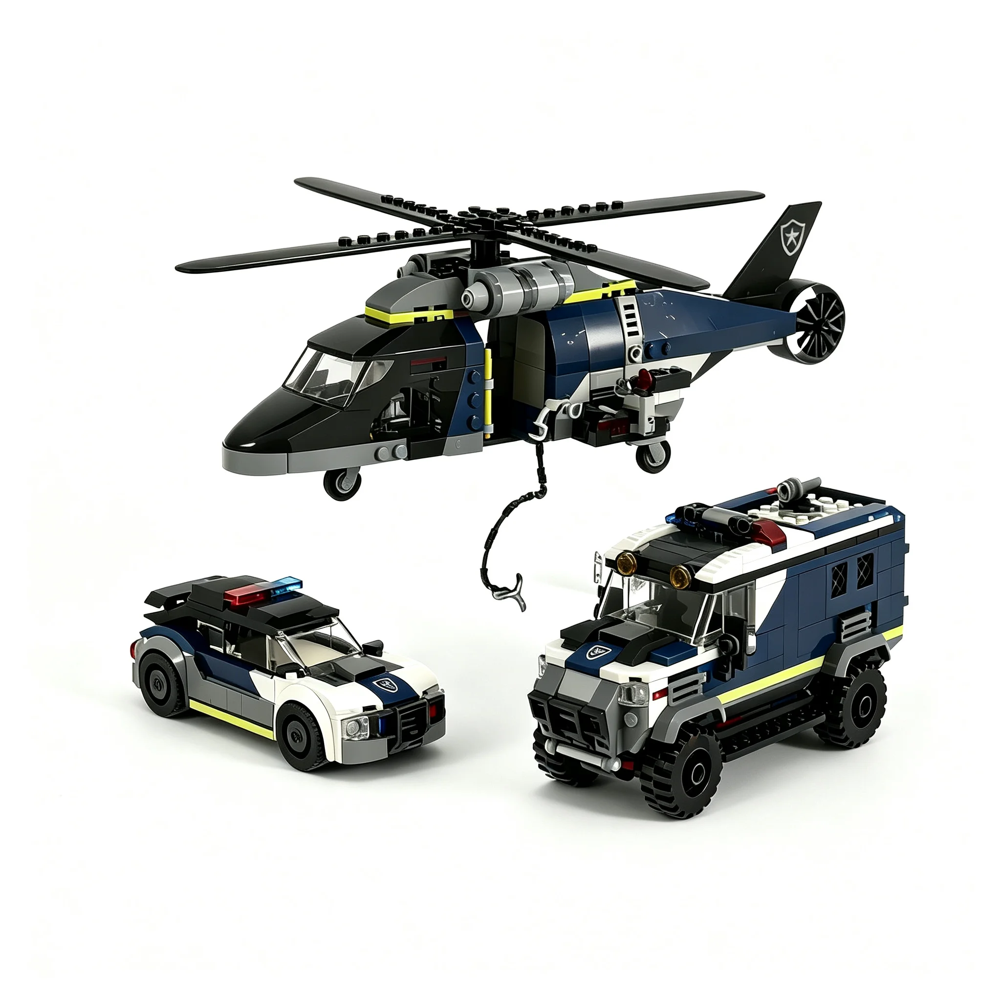 884pcs MOC Police Vehicle Value Bundle Bonus Police ATV! City Police Model Building Blocks Architecture Christmas Gifts Toy