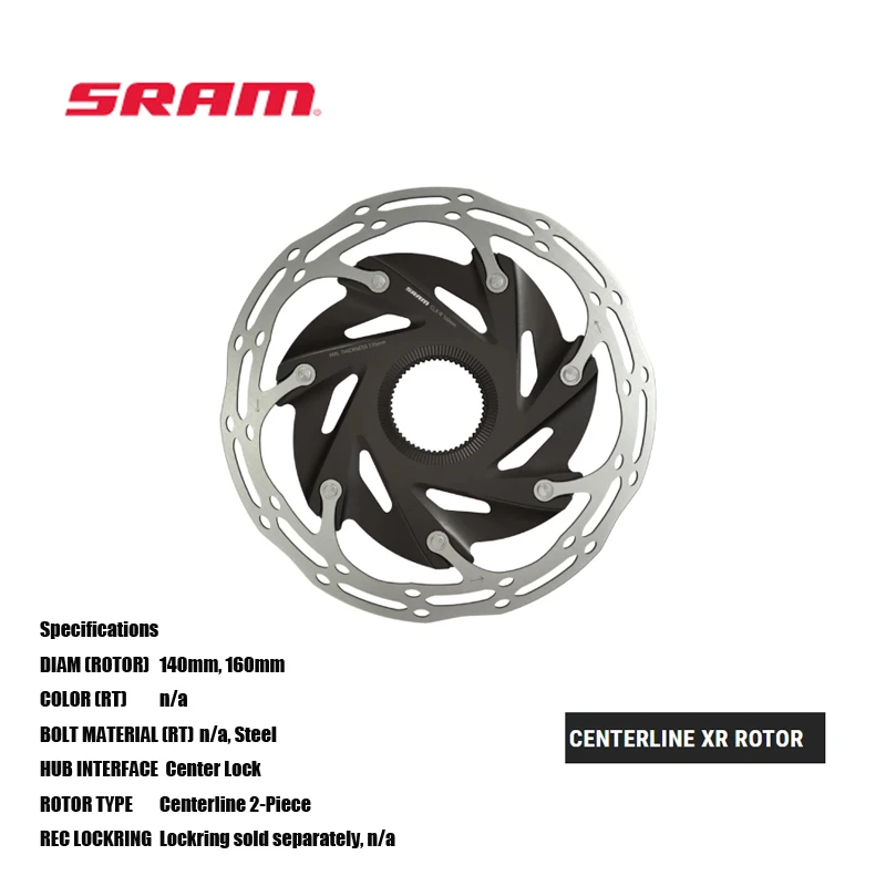 SRAM CENTERLINE XR ROTOR CenterLine XR (CLX-R) rotor 140/160MM Two-piece design reduces weight