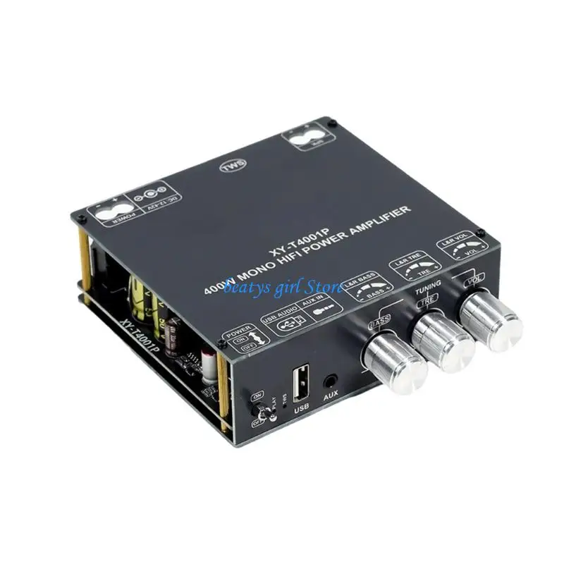 C7AB T4001P Single Channel 400W Bluetooth-Compatible Amp Board With USB & 3.5Mm Inputs And High Efficiency Heat Dissipation