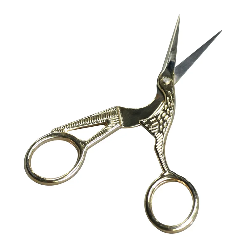 Three Time Japanese Crane Shaped Scissors, Deep Titanium Stainless Steel Small Thread Cutting Head