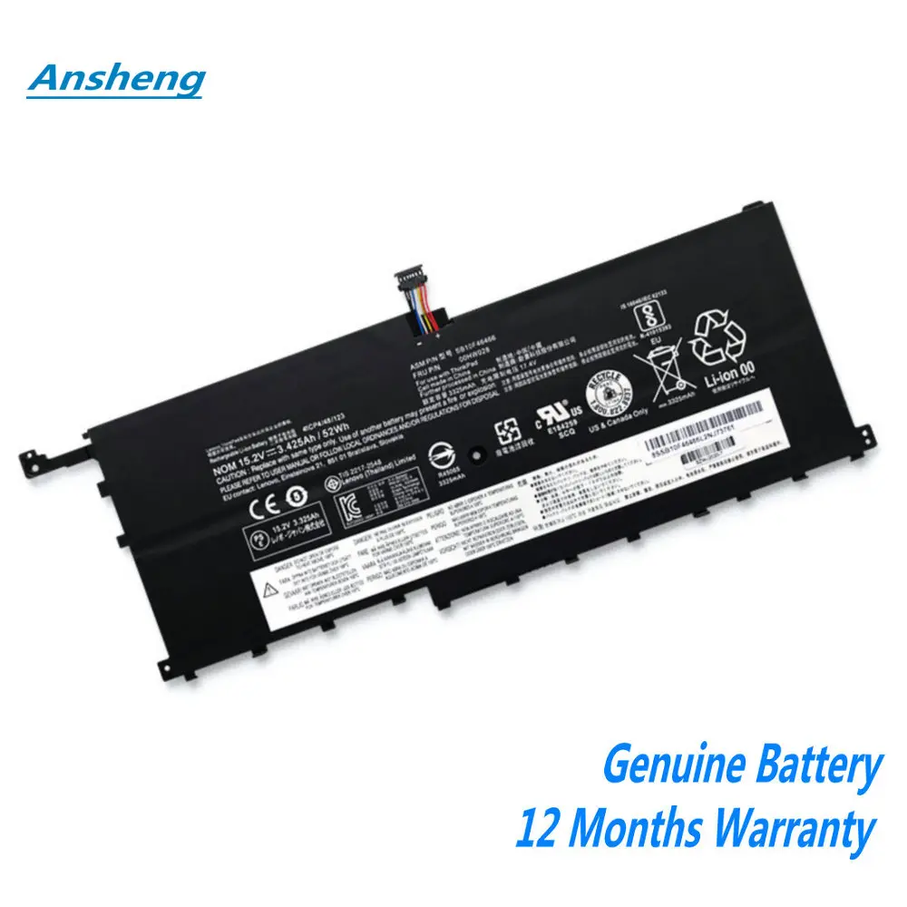 NEW 01AV439 Laptop Battery For Lenovo ThinkPad X1 Carbon Gen 4 (2016) X1 Yoga 1st(2016) SB10F46467 00HW029 00HW028