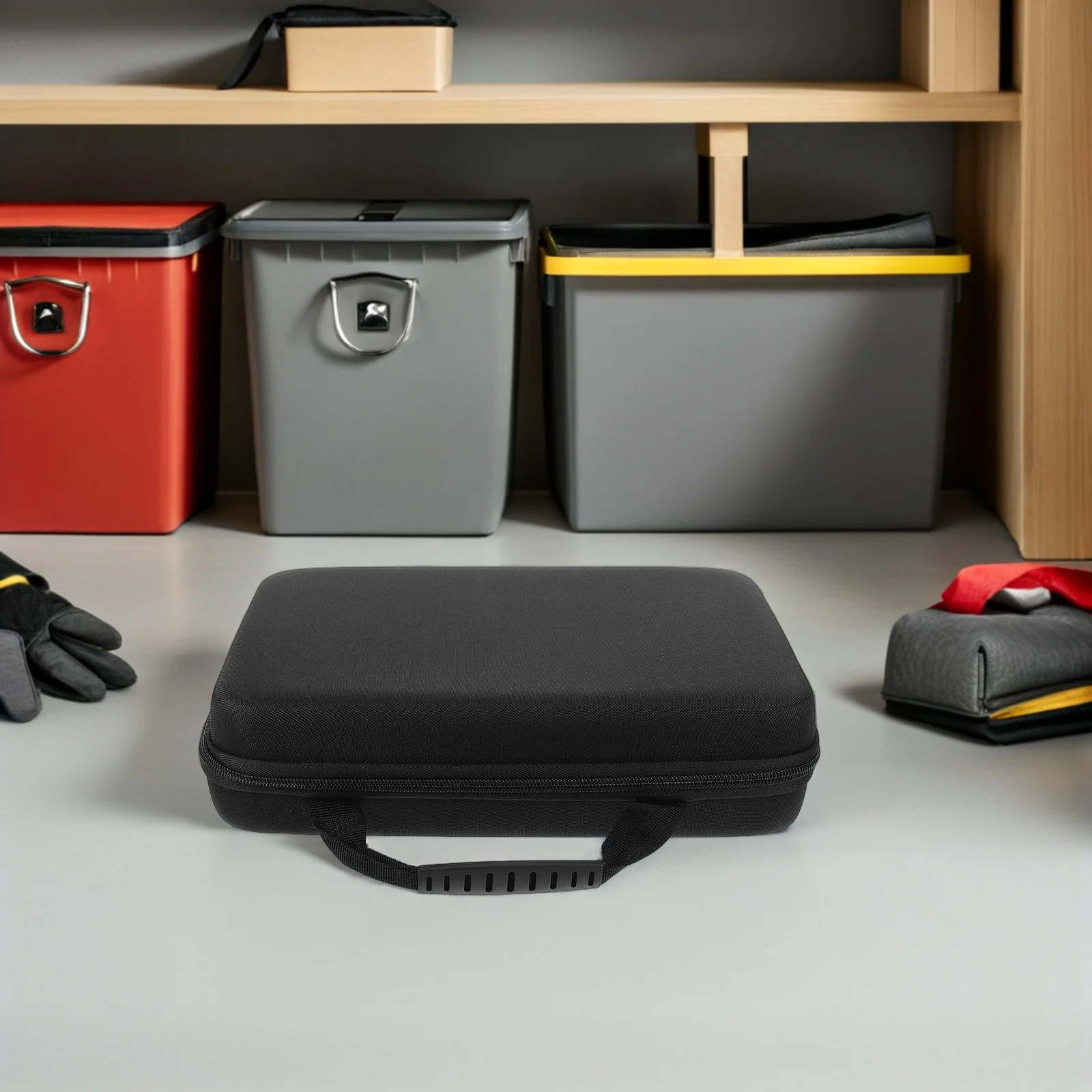 

Multifunctional Eva Storage Bag for Car Vacuum Cleaner Accessories Waterproof Organizer Case for Data Cables Power Cords Commute
