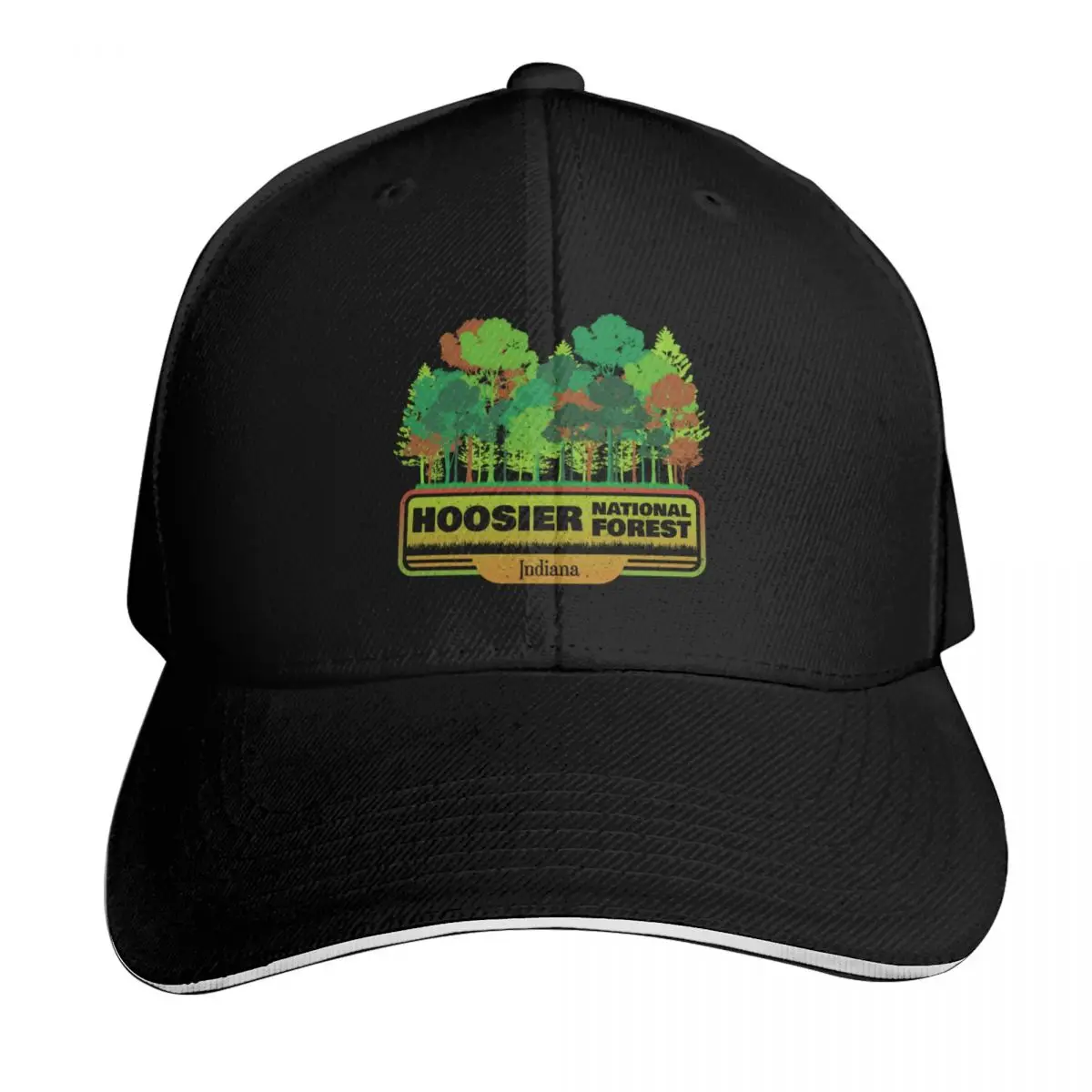 Boné de beisebol Hoosier National Forest, Indiana, Landscape Trees, novo, para praia, boné de luxo, bonés masculinos e femininos