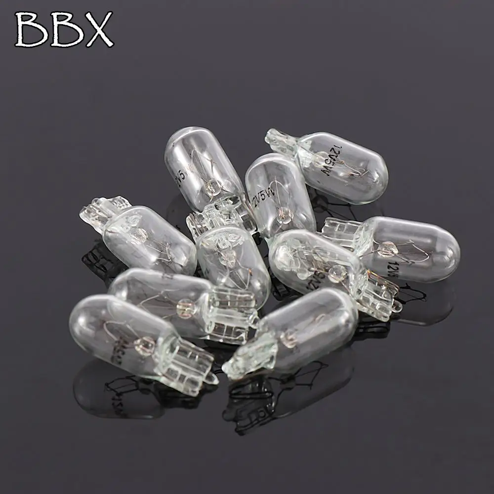 

10pcs/set T10 W5W 194 168 5W Width Lamp Signal Light License Plate Lights Halogen Bulbs
