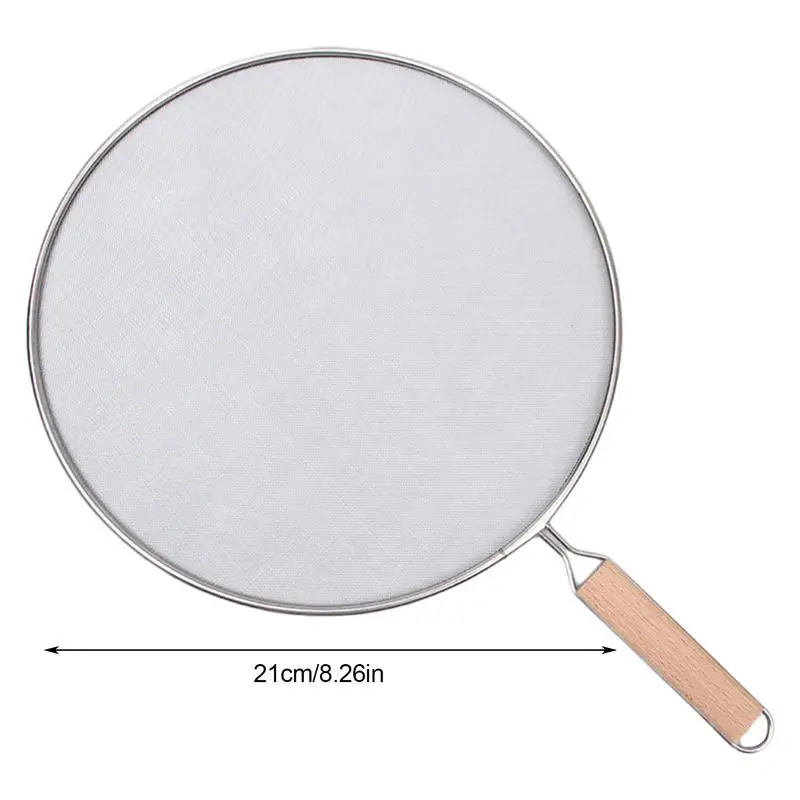 21cm/25cm/29cm/33cm Oil Splatter Screen Stainless Steel Splatter Screen Mesh Pot Cover Oil Frying Pan Lid With Handle Cook Tools