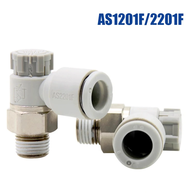 AS1201F-M5-04A/06/08/AS2201F Throttle Valve Cylinder Pneumatic Joint Speed Regulating Valve