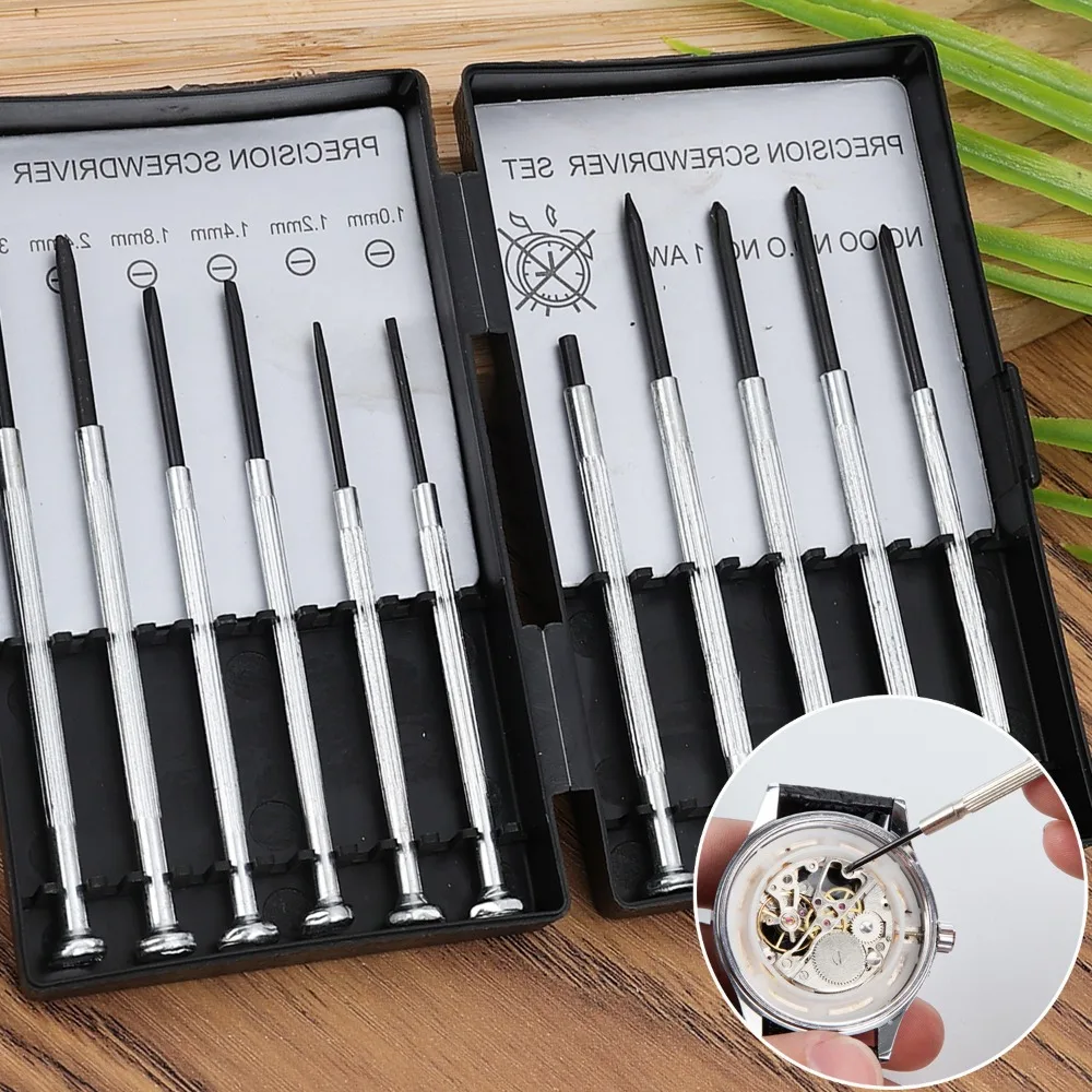 Alloy Steel Micro Screwdriver Set Clock Watch Glasses Disassembly Equipment Mini Watchmakers Tools Portable Repair Screwdriver