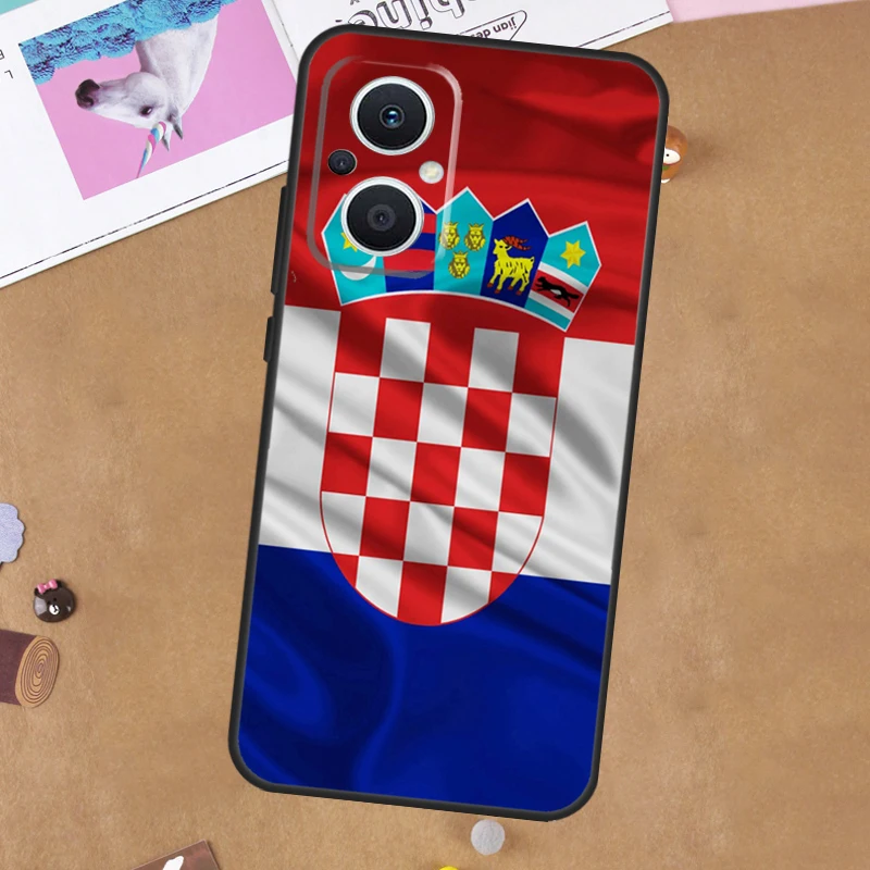 Croatia Coat Of Arms Flag For OPPO Reno 11F 10 11 Pro 4Z 5Z 8T 4 5 6 7 8 Lite OPPO Find X3 X6 Pro X2 Neo X5 Lite Case