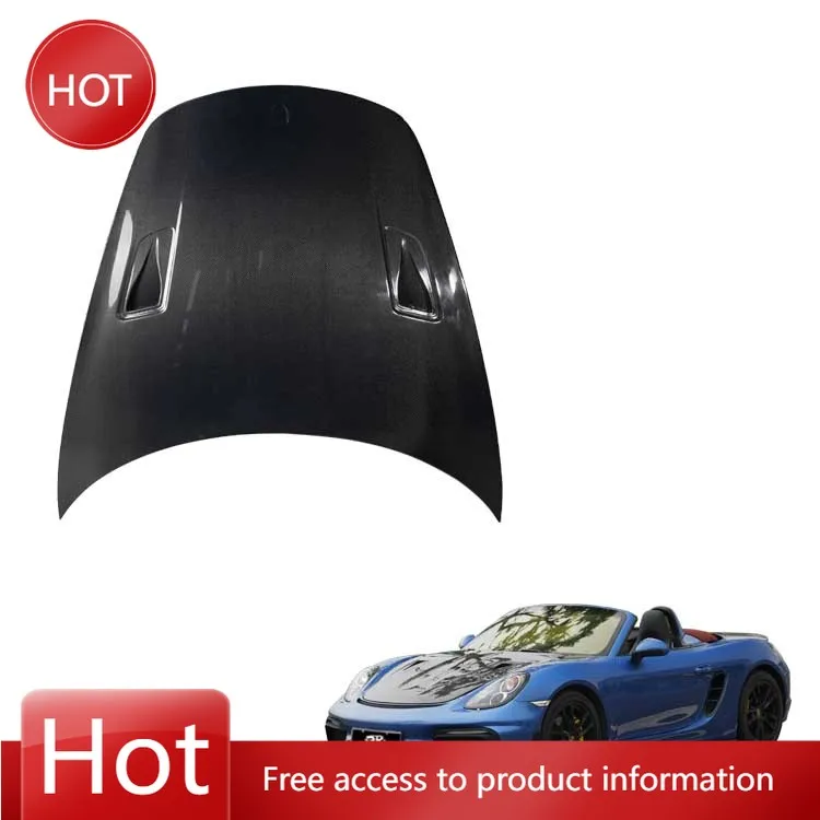 

Универсальный стиль RS для 718 981 982, капоты двигателя, передняя крышка капота автомобиля из углеродного волокна, капот для 718 Cayman Boxster
