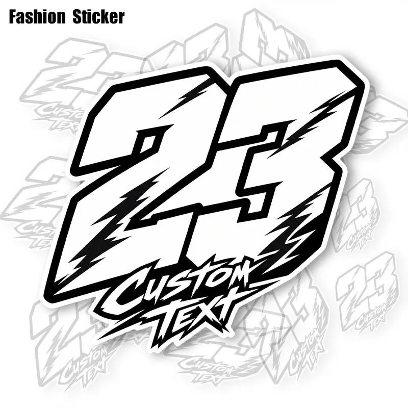 JDM Number 23 Lightning Car Vinyl Decal Sticker 5.5 Inch Waterproof for Motorcycle Truck Window
