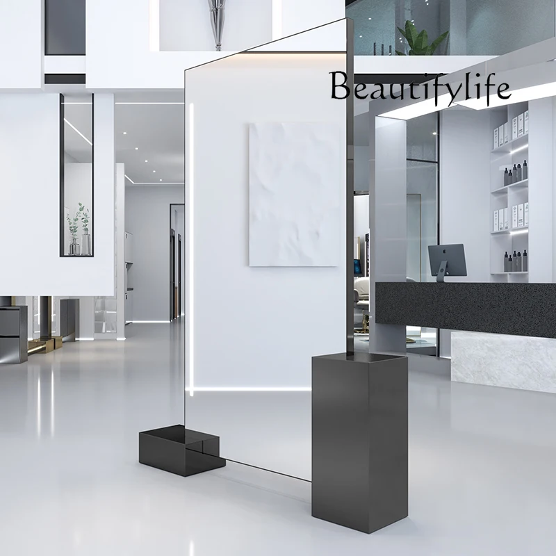 Barber shop mirror quick cut barber shop special hair salon barber shop mirror table full body mirror with light