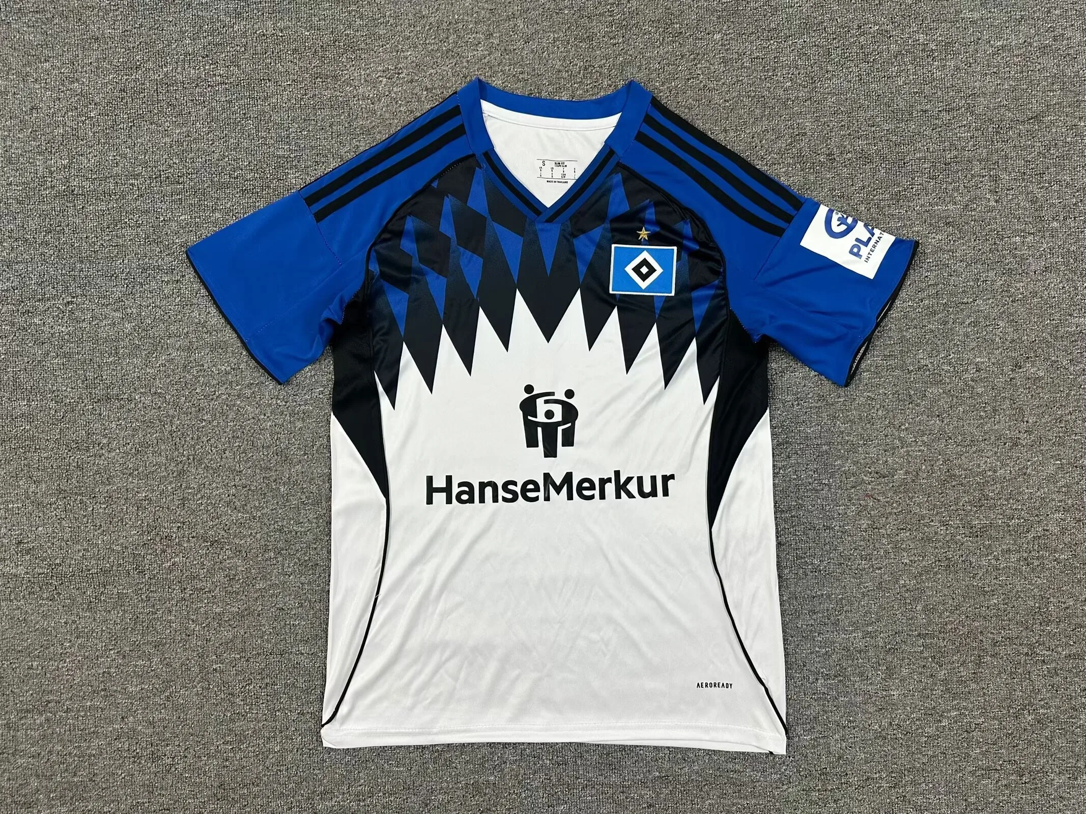 

2025/26 Hamburg Home White Blue Football Shirts Big Size 4XL