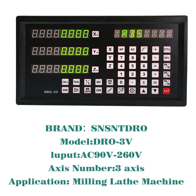 DRO-3V i 3 sztuki 50-800MM precyzyjny enkoder do frezarki EDM wytaczarka kratka linijka cyfrowy wyświetlacz