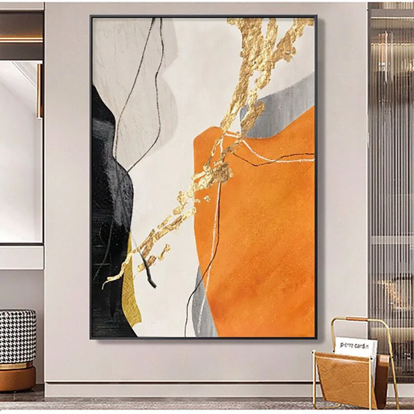 Nordic Wall Art Decor Oil Painting Modern Abstract Image High Quality Home Hanging Poster Handmade Canvas Mural For Parlor Porch