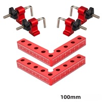 2 Set Woodworking Precision Clamping Square L-Shaped Auxiliary Fixture Splicing Board Carpenter Square Ruler Woodworking Tool