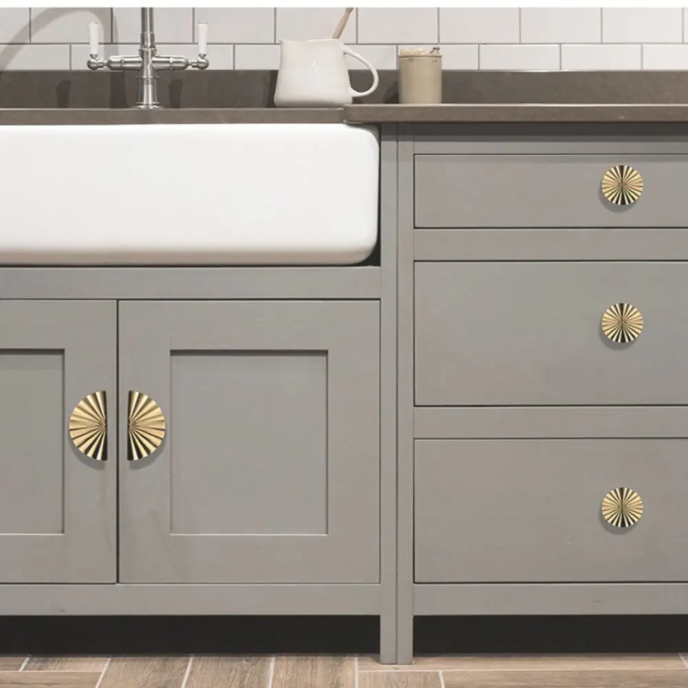

Zinc Alloy Semi-circular Handle Nordic Style Single hole Cabinet Door Pulls Gold Circular Dresser Knobs Furniture Hardware