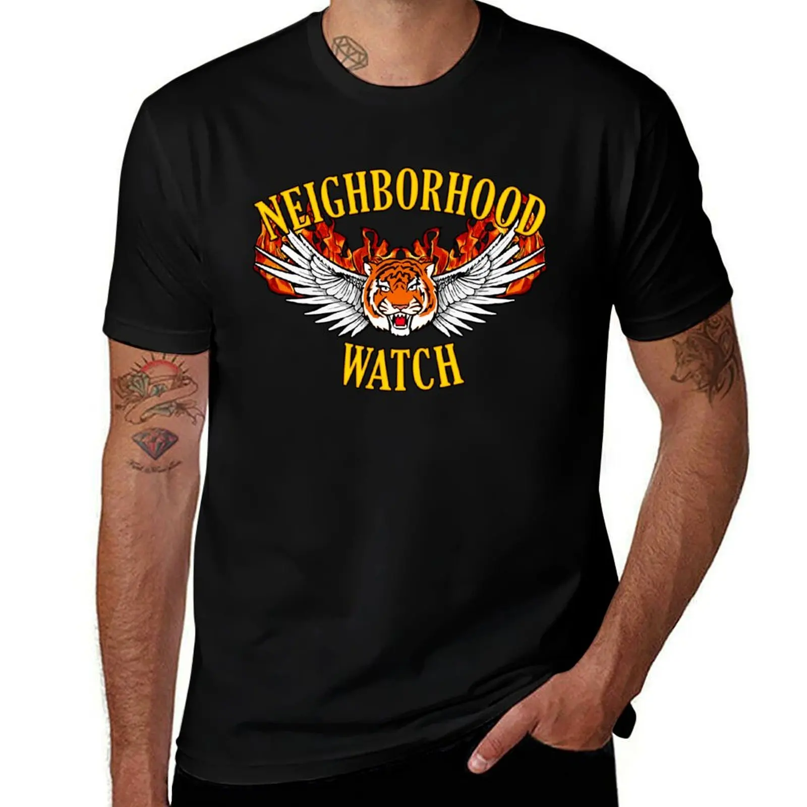Neighborhood Watch Dog T-Shirt Plus Size Summer Short Sleeve T-Shirt