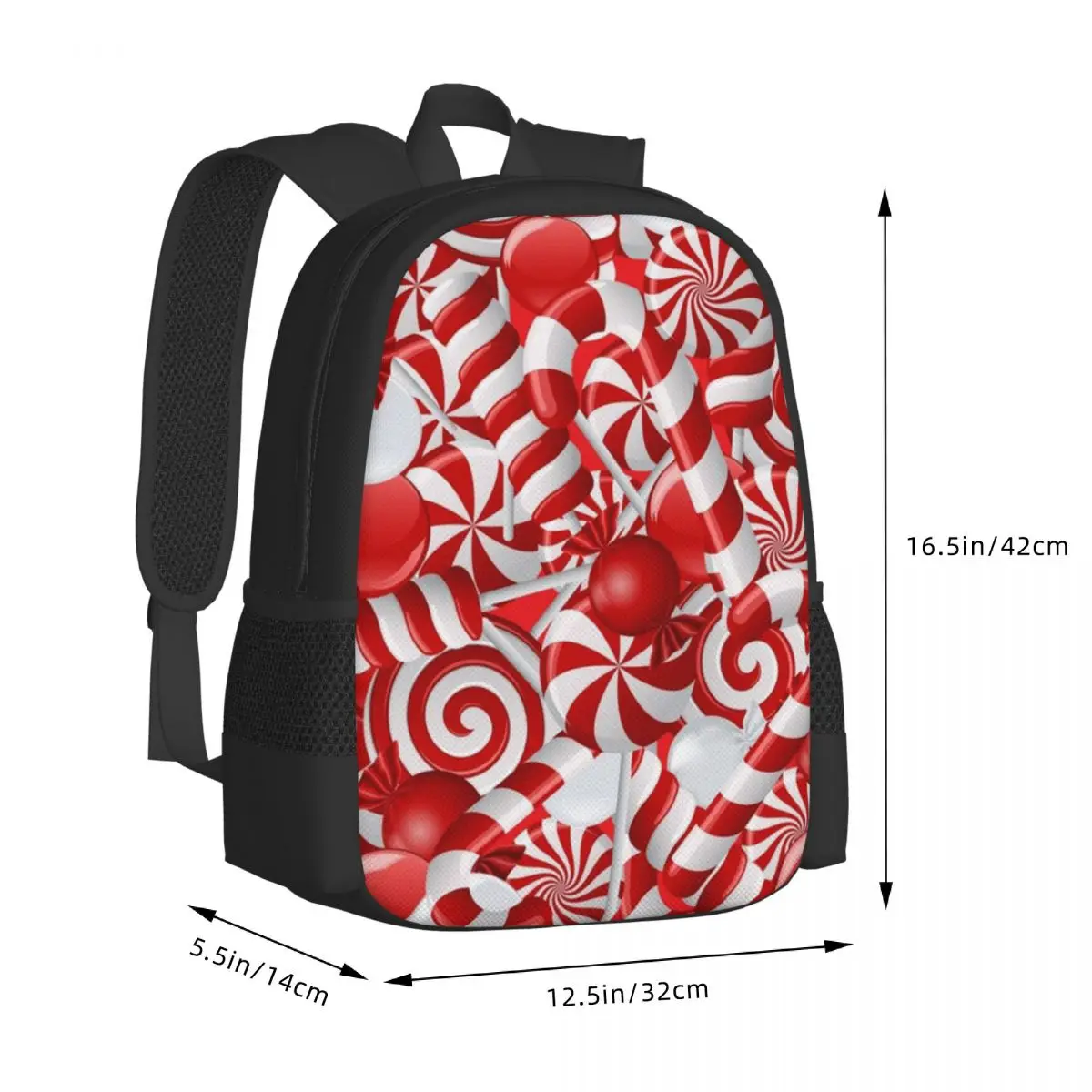 Peppermint Candy Student Backpack School Bag Hiking Travel Daypack for Men Women Fashion Bookbag Shoulder Bags