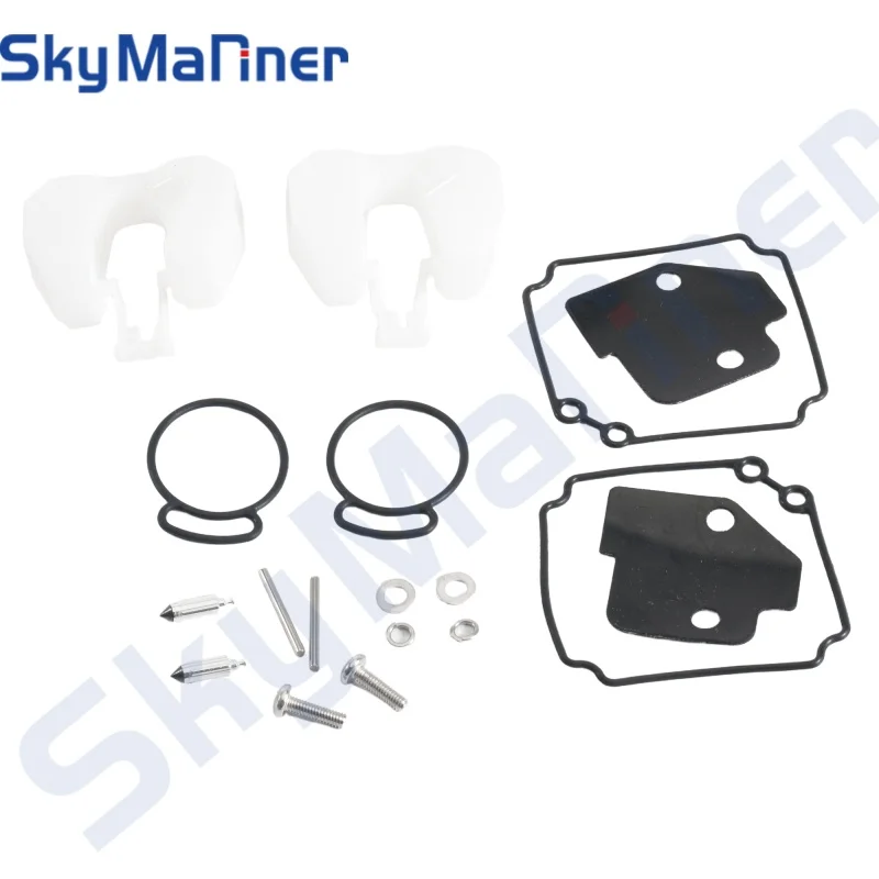 

2 комплекта ремкомплектов карбюратора 6L2-W0093 для лодочных моторов Yamaha 2-тактных 20 л.с. 25 л.с., топливная система 6L2-W0093-00, замена 18-7739