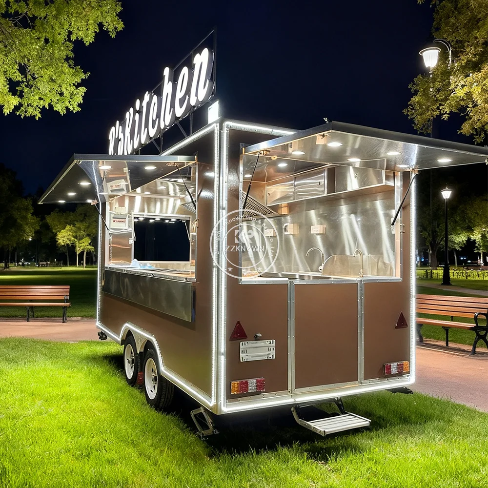 

Europe Standard Food Truck Customized Outdoor Kitchen Pizza Breakfast Vending Van Street Fast Food Trailer